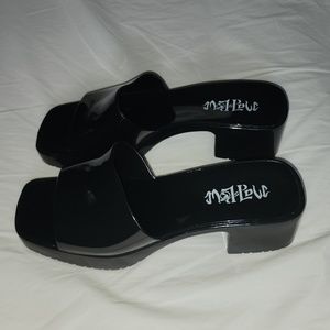 Jelly Slide Chunky Heels Y2k 2000s